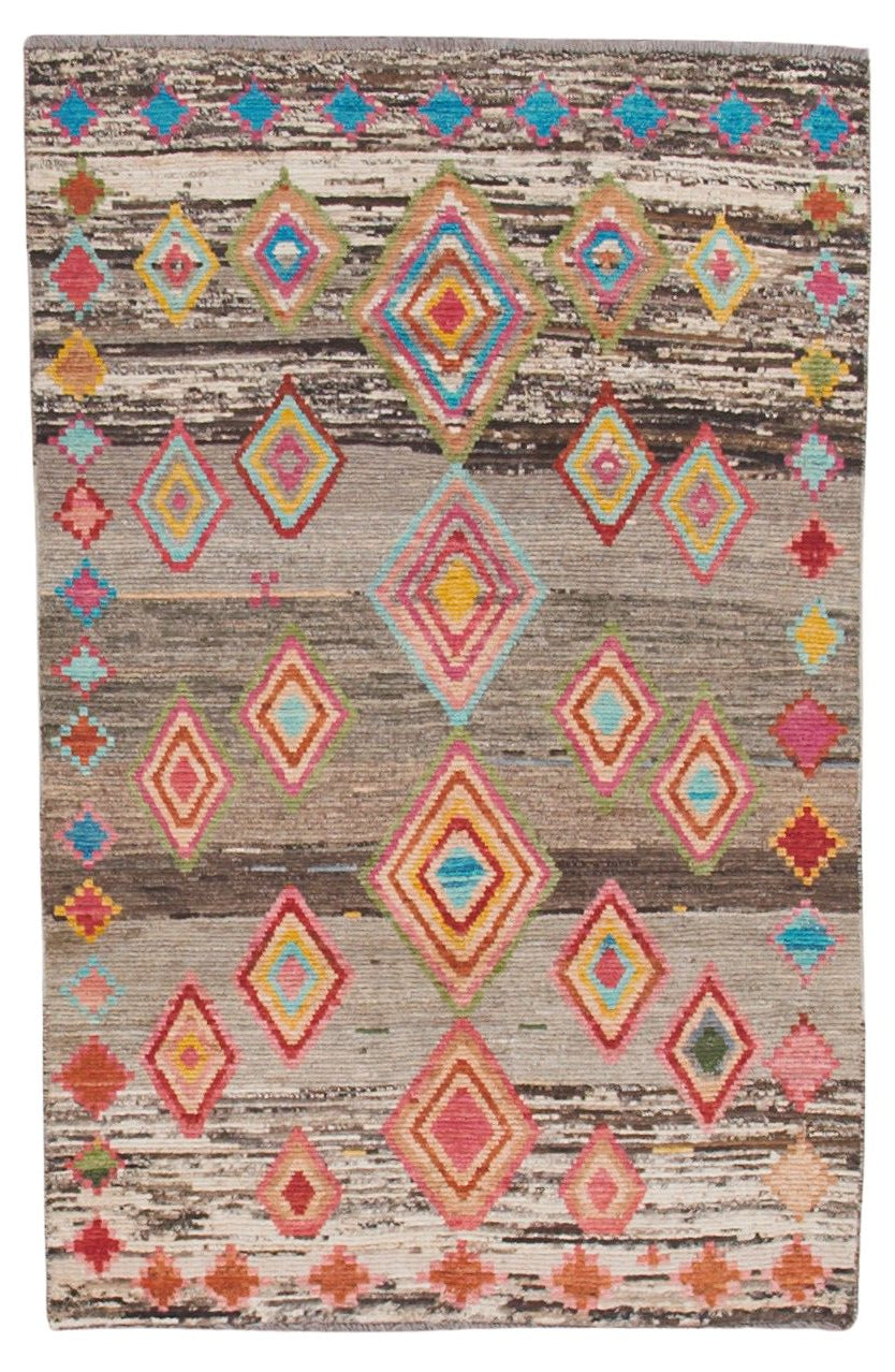 32121 AFGHAN MOROCCAN 3'9" x 5'9"